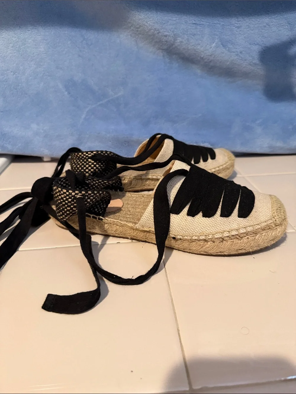 Women’s  jcrew Natural Espadrille Lace-Up Sandals